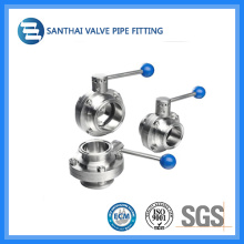 304 / 316L Sanitäres Edelstahl-Tri-Klemm-Absperrklappe